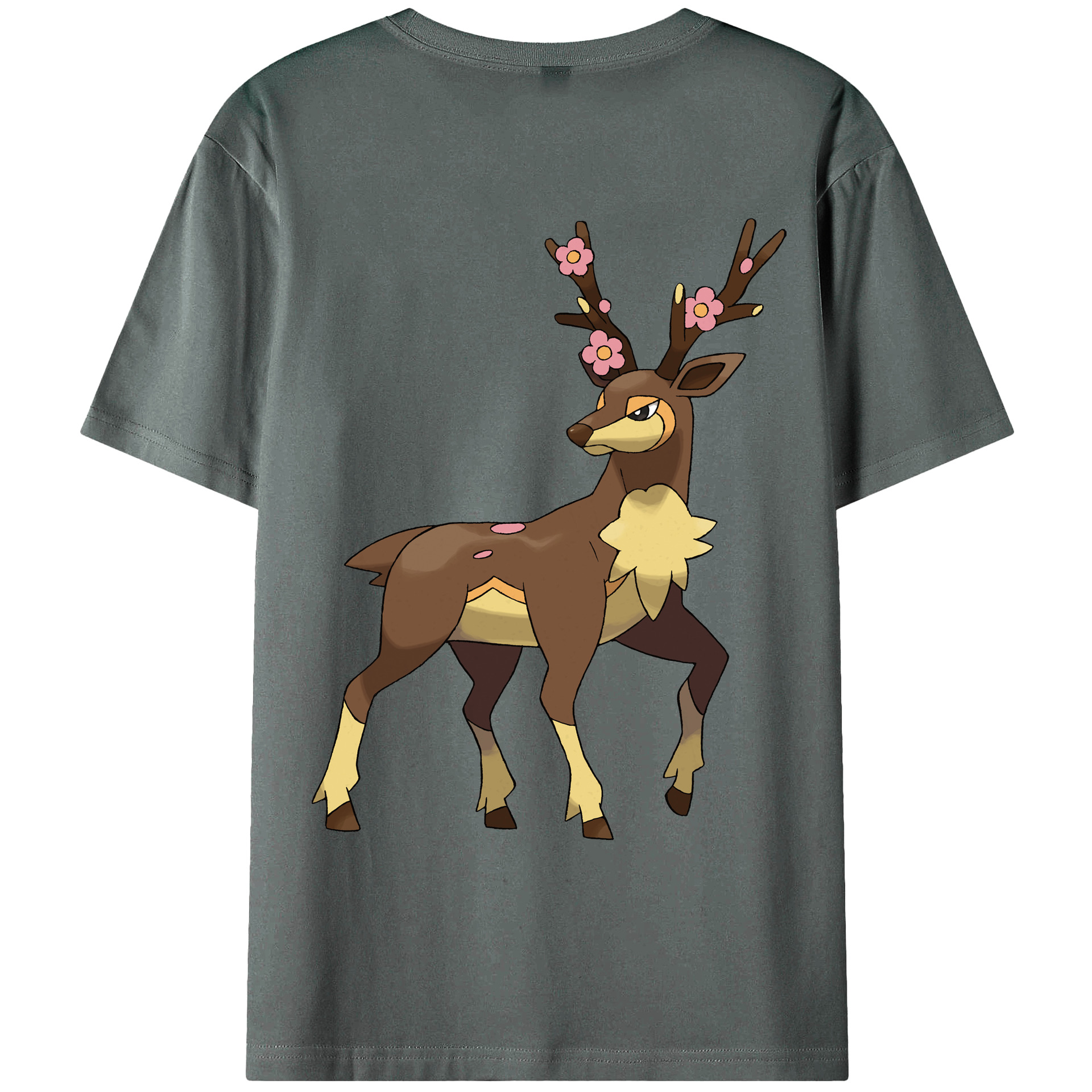 （画像用） ポケットモンスター Pokémon 綿100％ メンズ半袖Tシャツ（バックプリント） 通気性